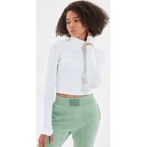 Trendyol Bordeauxrode Getailleerde Coltrui Met Gedetailleerde Geribbelde, Elastische Gebreide Blouse Twoaw21Bz0071