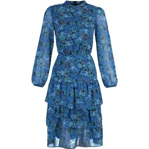 Trendyol - Twoaw21El0354 - Gevoerde Geweven Winterjurk - Aqua Groen - Bloemen