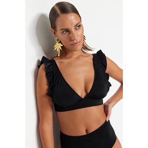Trendyol Dames Driehoek Geweven Bikini Top, Zwart, 42