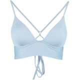 Trendyol - TBESS21BU0010 - Driehoekige Push-up Bikinitop - Blauw
