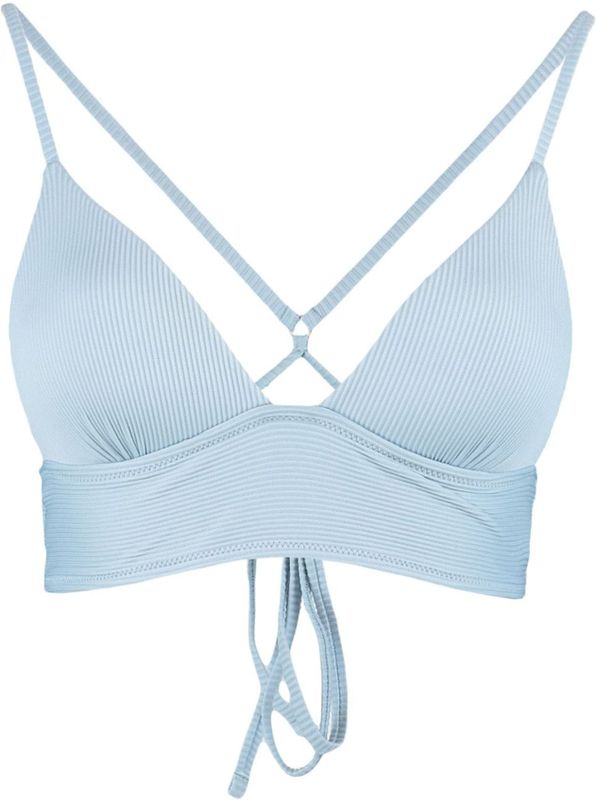 Trendyol - TBESS21BU0010 - Driehoekige Push-up Bikinitop - Blauw
