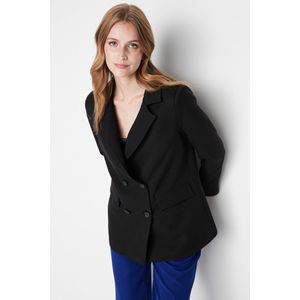 Trendyol - Regular Blazer - Zwart - Polyester