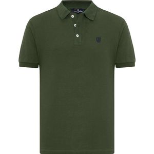 Jimmy Sanders Polo Shirt - 100 Katoen Heren Donker Groen