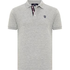 Jimmy Sanders Polo Shirt - 100 Katoen Heren Grijs Melange