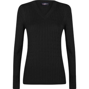 Jimmy Sanders - V Trui - Zwart - 100% Katoen