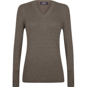 Jimmy Sanders V-Neck Sweater - V Trui - 100% Katoen Dames Vison - M