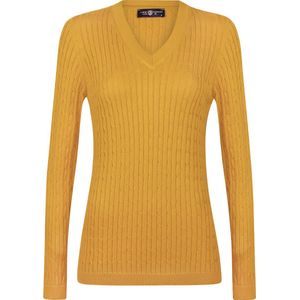 Jimmy Sanders - V Trui - Geel - 100% Katoen Dames