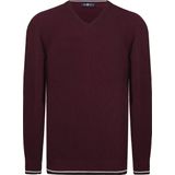 Jimmy Sanders - V Trui - Pruim - 100% Katoen