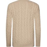 Jimmy Sanders - Ronde Hals Trui - Beige - Heren - XL