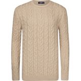 Jimmy Sanders - Ronde Hals Trui - Beige - Heren - XL