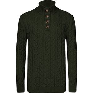 Jimmy Sanders - Cardigan - Groen - Heren - 2XL