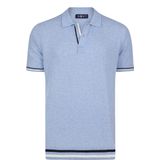 Jimmy Sanders - Polo Shirt - Blauw - Korte Mouwen - 100% Katoen