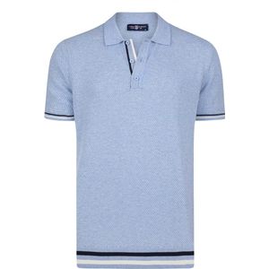 Jimmy Sanders - Polo Shirt - Blauw - Korte Mouwen - 100% Katoen