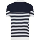 Jimmy Sanders - Tricot Polo Shirt - Navy - Korte Mouwen - Heren