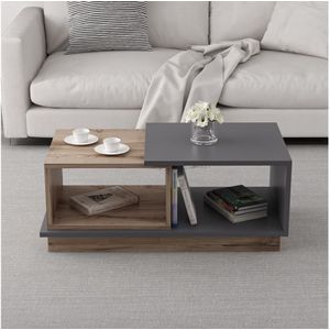 Salontafel Woody Fashion | 90 x 45 x 36 cm | Oak Anthracite-design