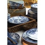 Asir - Diner Set - 24 Stuks - Blauw Wit - Porselein