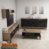 Arabic House - Sumer - Woonkamer Meubel Set - Eiken - Marmerlook - 4 Onderdelen