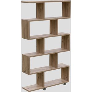 Boekenkast - Stijlvol Eiken Design - Ruime 90x156x20cm Afmetingen - Duurzaam Melamine Materiaal