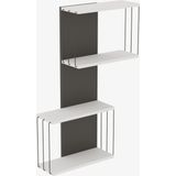 Wandplanks-s18mm Diks-s65x96x19 cms-sWitte Kleurs-sTalrijke Planken