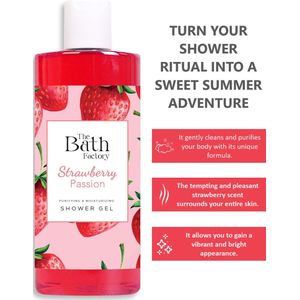 The Bath Factory 400ml Strawberry Passion Douchegel