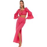 Trendyol Kaneel Geweven Gevlamde Katoenen Strandbroek Tbess21Pl0493