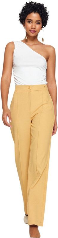 Trendyol - Basics - Hoge Taille Rechte Broek - Groen