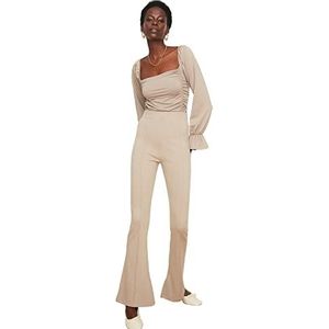 Trendyol Stone Flare Knitted Pants Boxershorts Kinderen Dames, Steen., XS