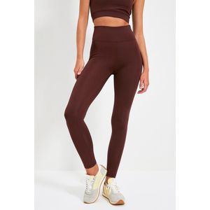 TRENDYOL Sportkousen voor dames, yogabroek, lichtbruin, S