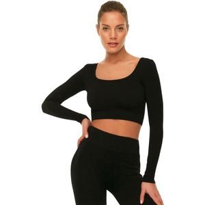 Trendyol - Twoaw22Bz0450 - Sportblouse - Camel - Naadloos - Extra Flexibel