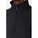 Trendyol - Thessaloniki - Gebreid Sweatshirt - Zwart - Normale Pasvorm