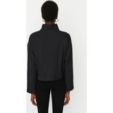 Trendyol - Thessaloniki - Gebreid Sweatshirt - Zwart - Normale Pasvorm