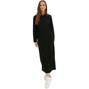 Knitwear - Maxi Jurk - Zwart - 100% Acryl