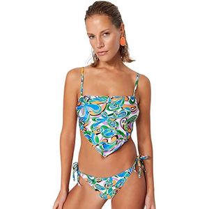 Trendyol Dames regular fit bustier geweven bikinitop badmode, Lila, 42 NL