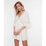 Zomerjurk - Effen - Katoen - Kort - Losse Pasvorm - Driekwart Mouw