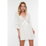 Zomerjurk - Effen - Katoen - Kort - Losse Pasvorm - Driekwart Mouw