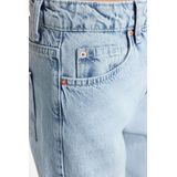 Trendyol - Twoss22Je0242 - Hoge Taille Wijde Pijp Jeans - Blauw