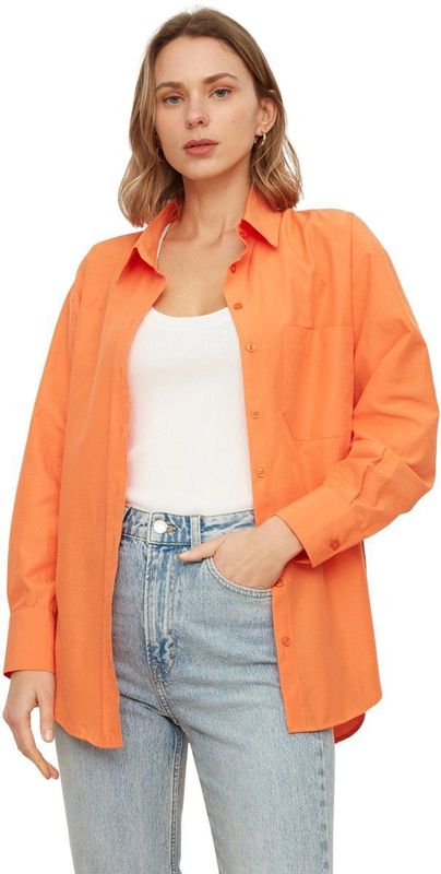 Overhemd - Geweven - Katoen/Polyester - Overmaatse Pasvorm