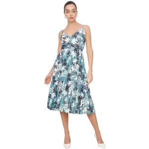 TRENDYOL - A-lijn Jurk - Munt - Normale Pasvorm - Gebreide Jurk