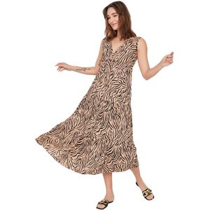 Trendyol Jurk - Zwart - Maxi, Meerkleurig, M