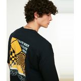 Trendyol - Crew Neck Knit T-shirt - Navy Blauw - Heren - Oversized