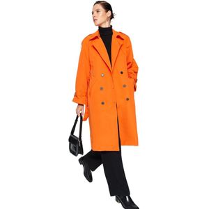 Trendyol Stone Oversized Wide Cut Trenchcoat Met Riem Twoss21Tr0005