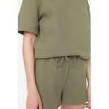 Trendyol - Thmss22Pt0524 - Gebreide Pyjamaset - Khaki - Met Shorts