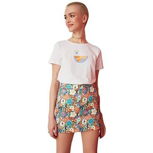 Trendyol Vrouwen Jonge Mini Kokerrok Shift Geweven Rok, Veelkleurig, 64