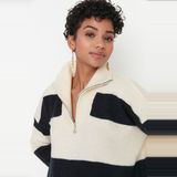 Trendyol - Twoaw22Kz0424 - Gebreide Trui - Beige - Brede Patroon - Zachte Textuur