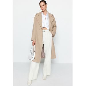 Trendyol Oversized, Wijde, Wollen Cachetjas Van Steen Twoaw21Kb0038