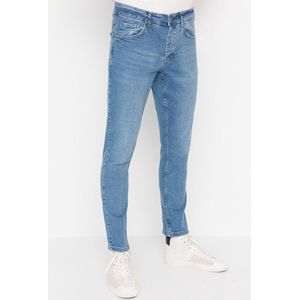 Jeans - Marineblauw - Stretchweefsel - Normale Taillehoogte