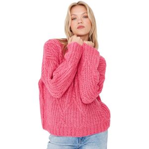 Trendyol - Trui - Grijs - Oversized - 80% Acryl, 20% Polyester