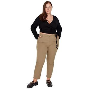 Trendyol Carrot Plus Size damesbroek, groen, 44, Groen