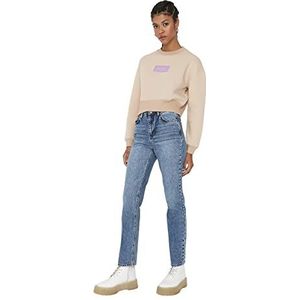 Trendyol Vrouwen Hoge Taille Rechte Been Bootcut & Flared Jeans, Blauw, 62