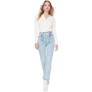 Trendyol Jeans Évasés Femme, bleu clair, 38